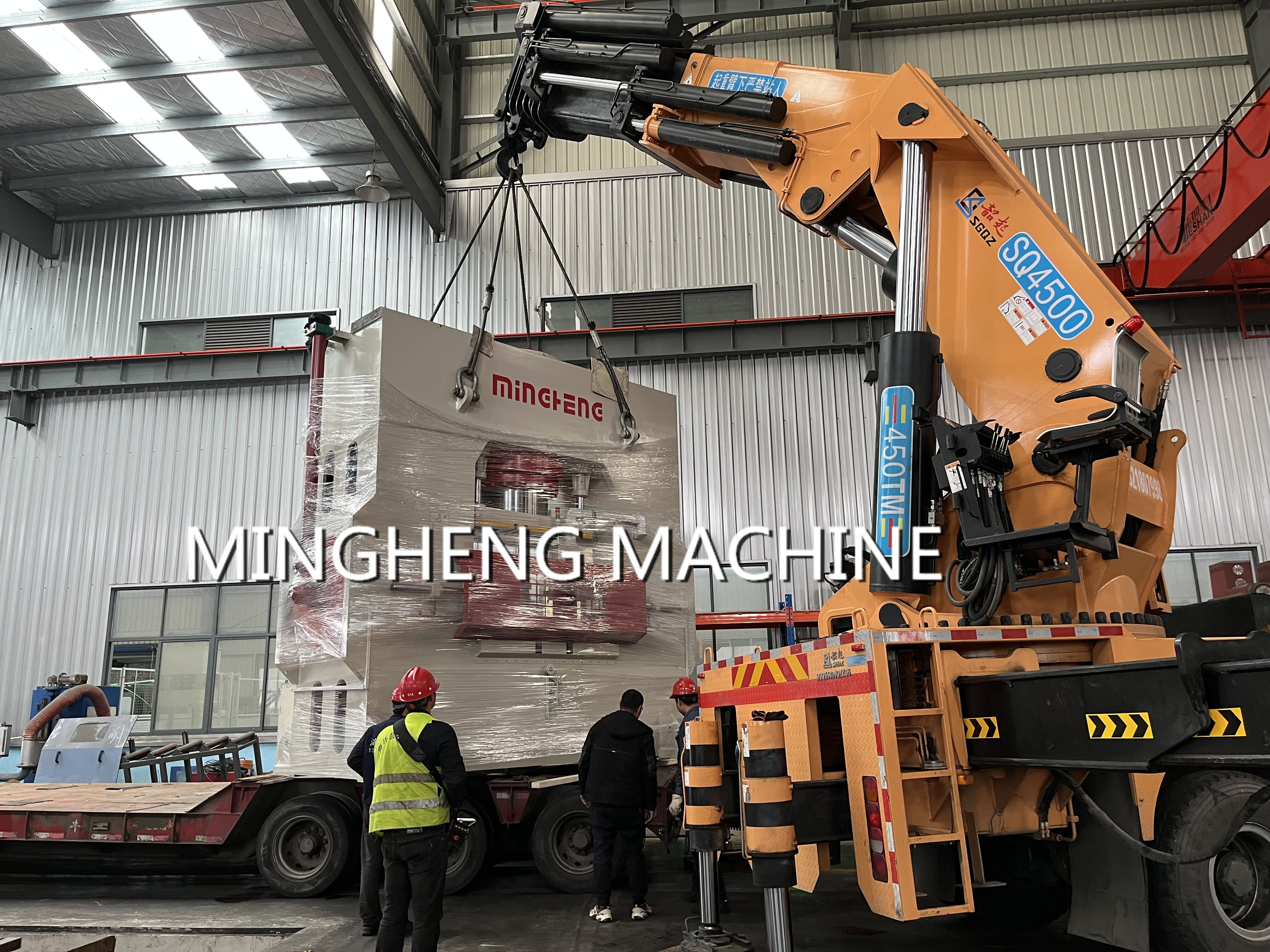 Lifting of 80ton Tee Hydroforming Machine in Mingheng Factory